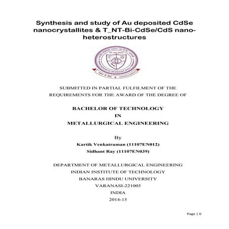 B.Tech Project Report