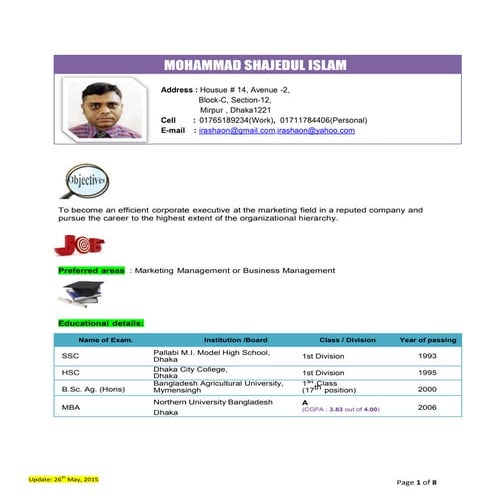 CV of Md. Arifur Rahman | PDF