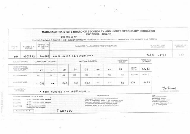 HSC-MARKSHEET