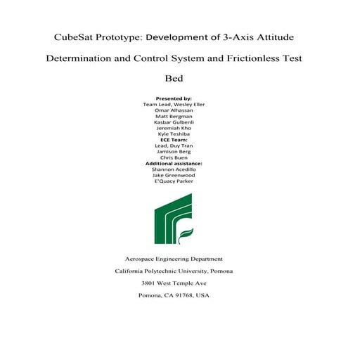 Senior Project - CubeSat Report