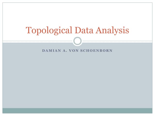 Topological Data Analysis