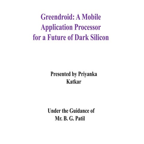 Presentation by Priyanka_Greendroid