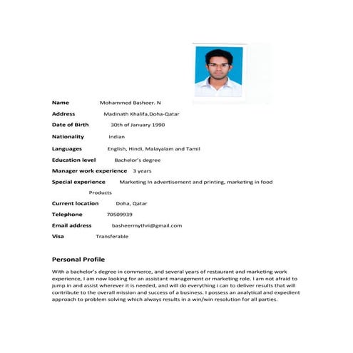 basheer cv | RTF