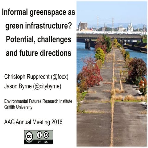 Informal greenspace as green infrastructure? Potential, challenges and future...