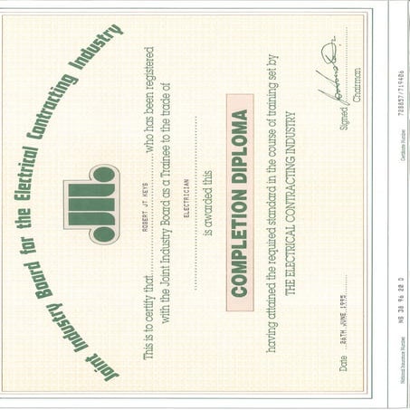 Completion diploma (1995)
