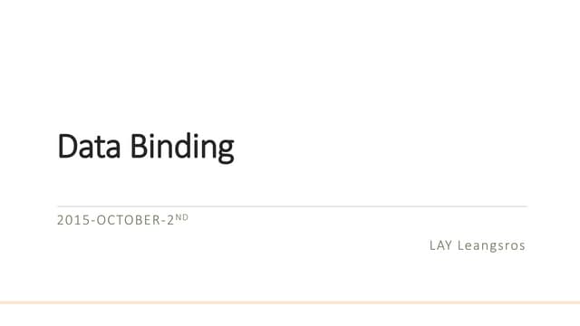 Data Binding