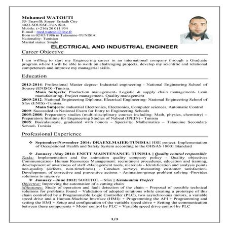 WATOUTI MOHAMED CV (anglais)