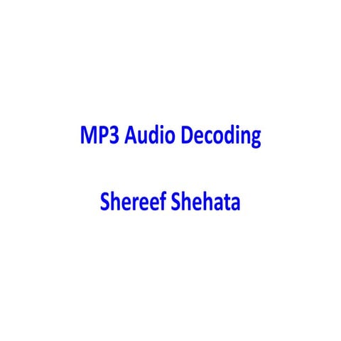 Shereef_MP3_decoder