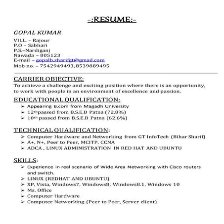 Vinod cv | DOC