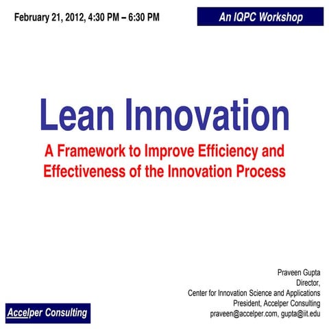 Lean Innovation for IQPC_Handout