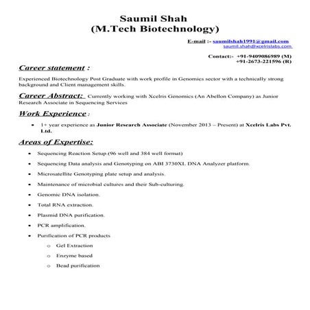 Updated Resume April 2015