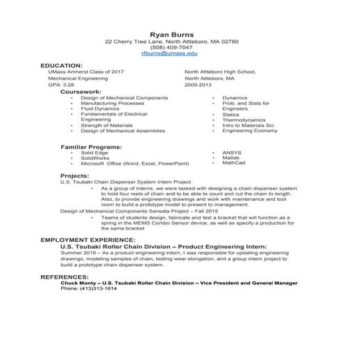Ryan Burns Resume | PDF
