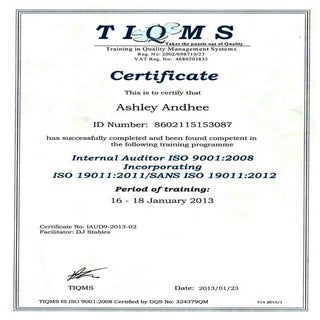 Ash Certificates