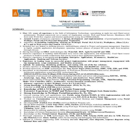 Sr Certified JAVA_J2EE Application Dev