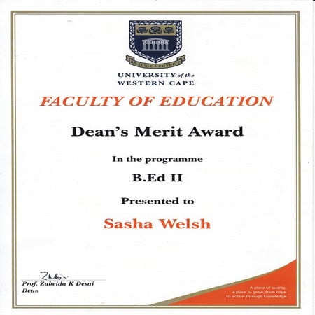 Merit Award 2nd Semester 2012 | PDF