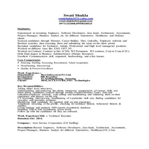 Swati Resume_Human Resource