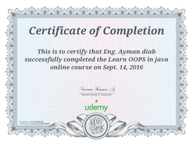 Learn OOPS in java
