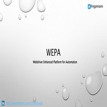 WEPA - Webdriver Enhanced Platform for Automation - WEPATest