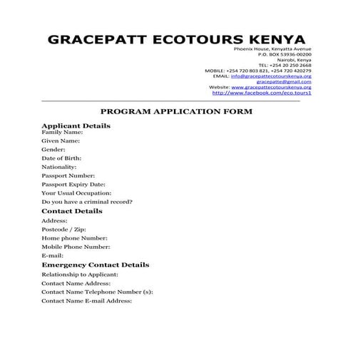 program application form | PDF