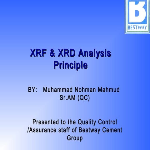 XRF & XRD Analysis Principle