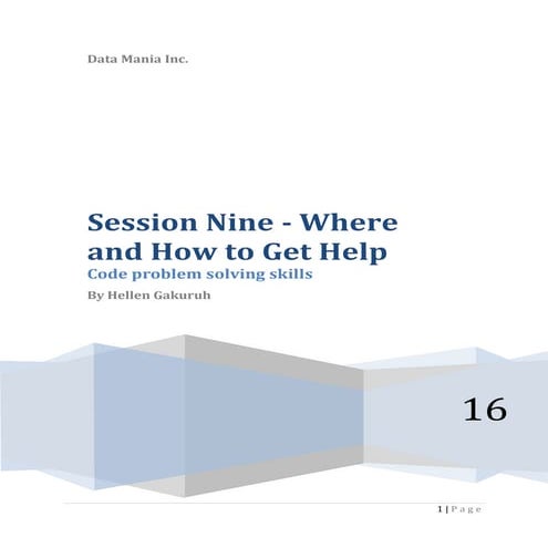 SessionNine_HowandWheretoGetHelp