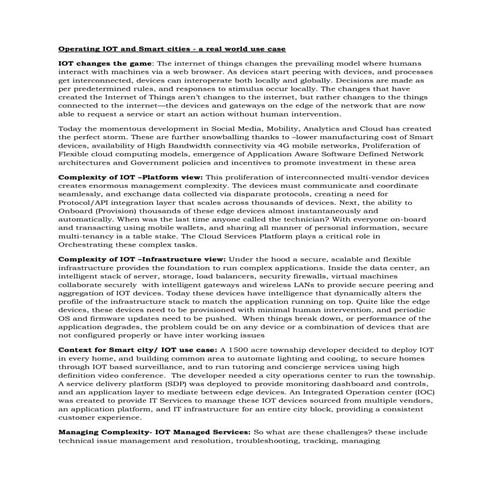 Smart city IT operations- manage solutions complexity