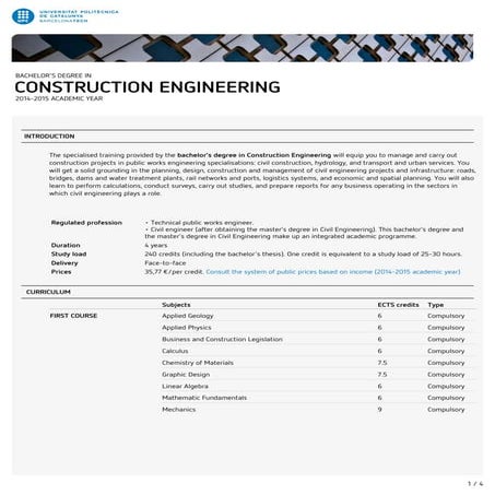 Civil Engineering Modules Contents | PDF