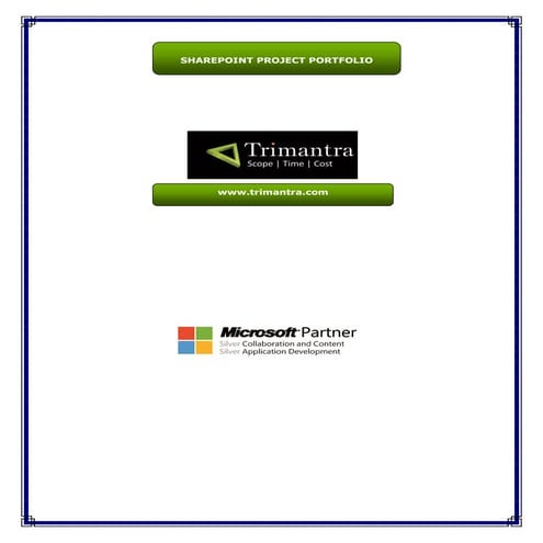 SharePoint Project Potfolio- Trimantra