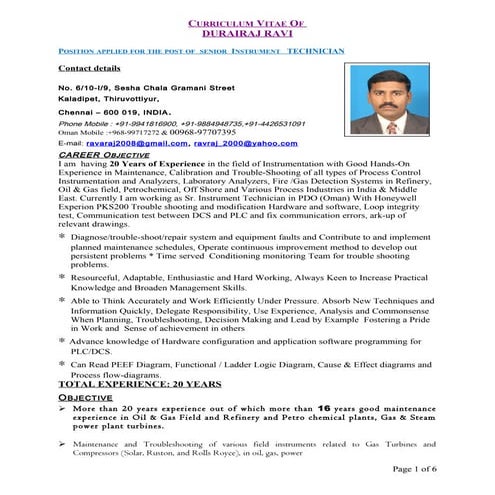 RAVI_D Sr.Instrument Technician