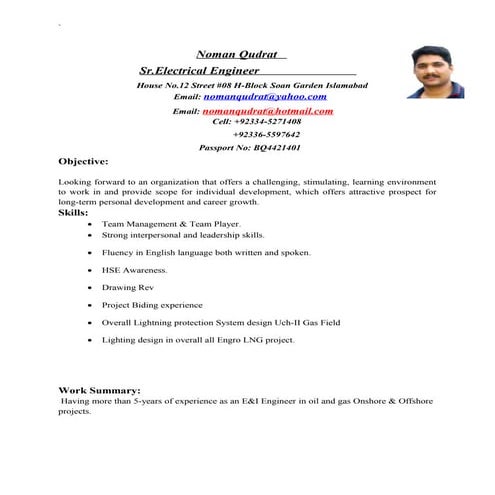 Sr.Electrical Engineer