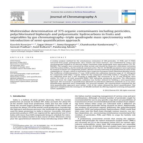 375 pesticide method_ Journal of chromatography publication
