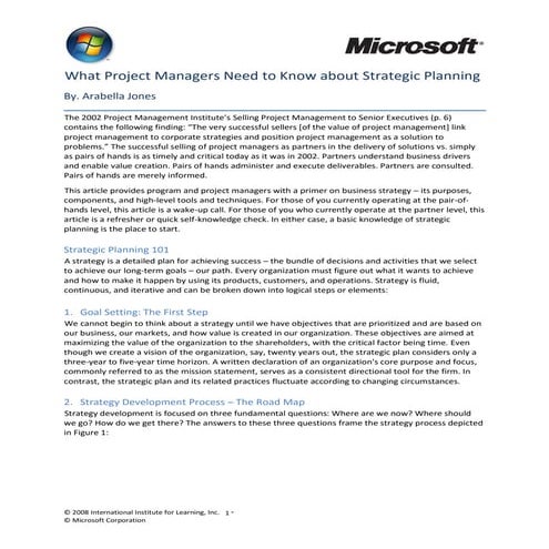 Strategic Thinking For PM