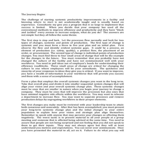 The challenge of walking into a facility and understanding it and knowing whe...