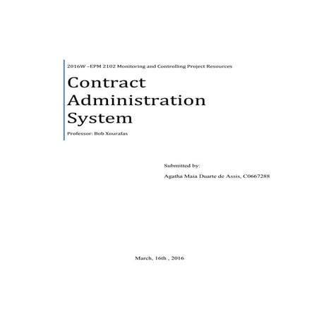 Alpha Case Study - Contract Administration Sample | PDF