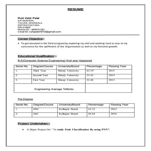 ruhi resume | DOCX