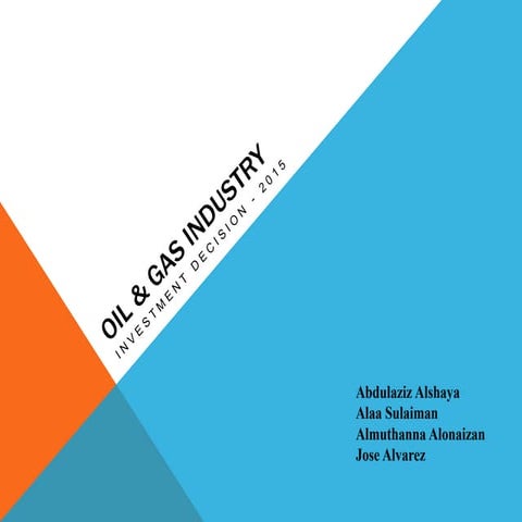 Oil & Gas industry analysis- Final Project