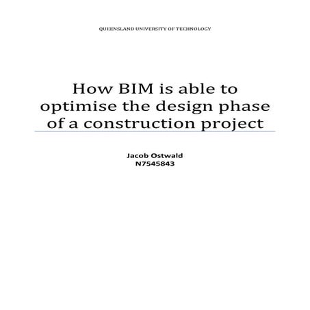 How BIM is able to optimise the design phase of a construction project