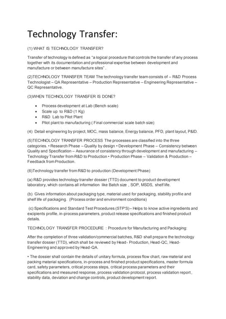 Documentation of technology Transfer .pptx