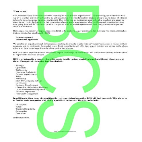 BCG Fact Sheet | PDF