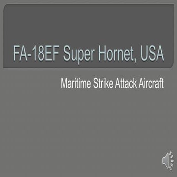 Fa 18 ef super hornet, usa - maritime strike attack aircraft