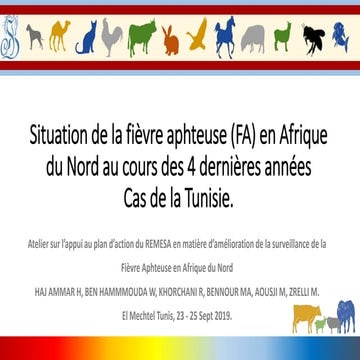 AUSVET-REMESA Workshop - Situation de la fièvre aphteuse (FA) en Afrique du N...