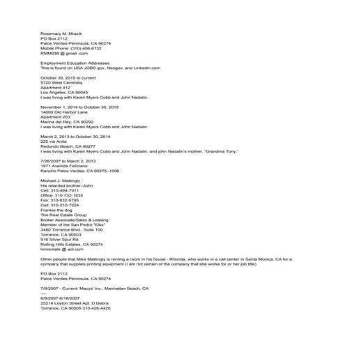 Rosemary Mrazik Addresses 7 12 2016