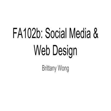 Social Media & Web Design
