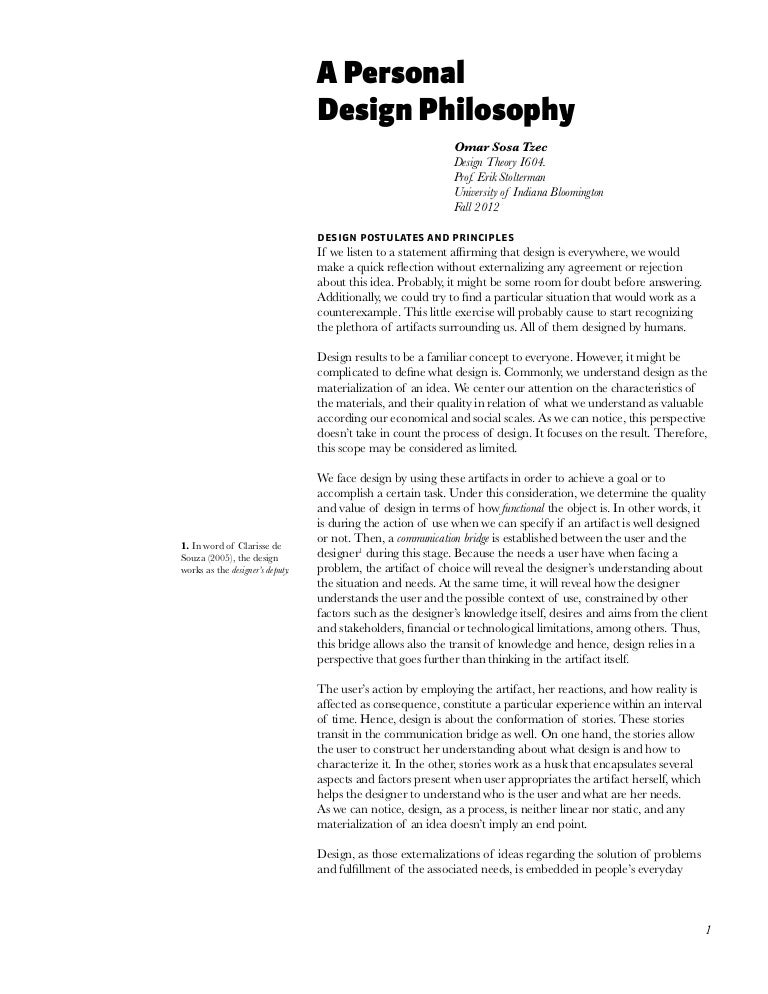 personal philosophy essays