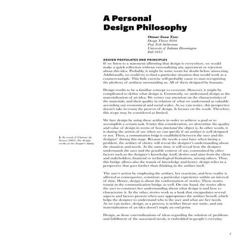 A Personal Design Philosophy