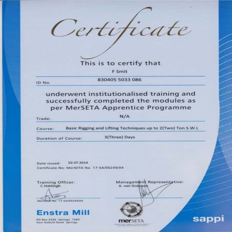 Sappi Rigging | PDF
