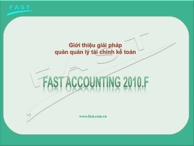 Giới Thiệu Fast Accounting 2010