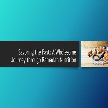 Nutritional Benefits of fasting in Ramadan