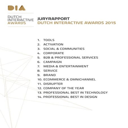 Dutch Interactive Awards - Nominees and Jury feedback