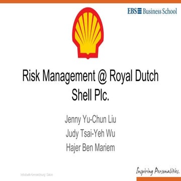 Risk Management @ Royal Dutch Shell Plc.